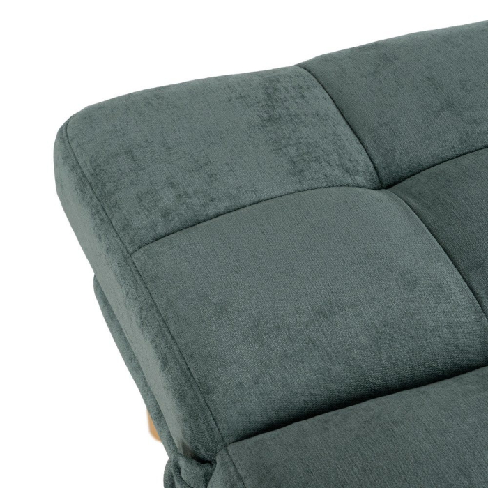 Canapea extensibilă verde din stofă chenille [7]