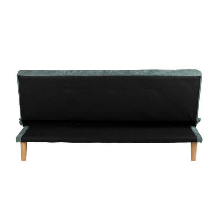 Canapea extensibilă verde din stofă chenille [5]