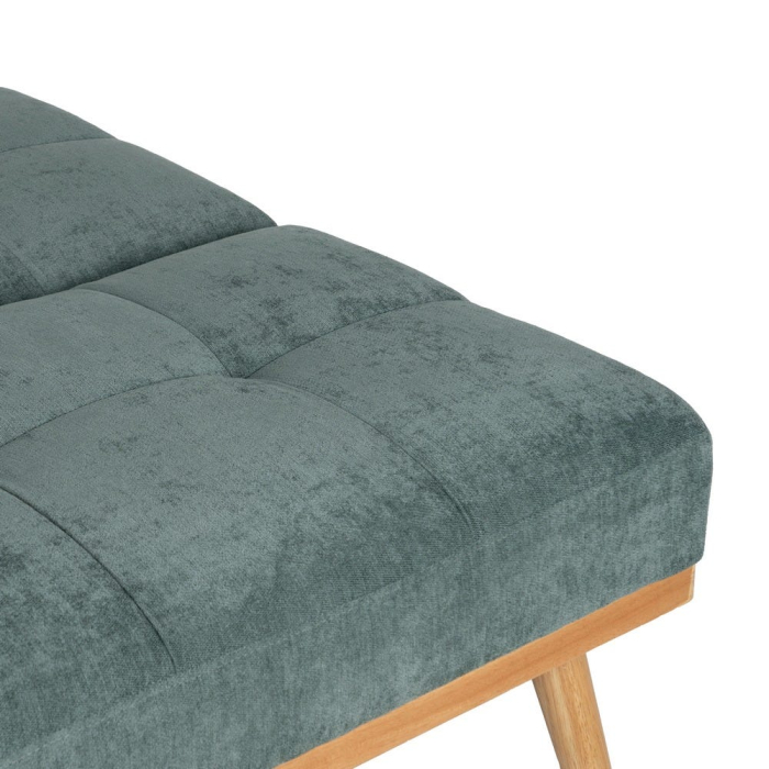 Canapea extensibilă verde din stofă chenille [8]