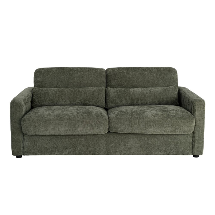 Canapea extensibilă verde din stofă [9]