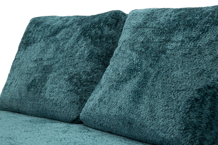 Canapea extensibila verde petrol stofa boucle 150 cm [6]