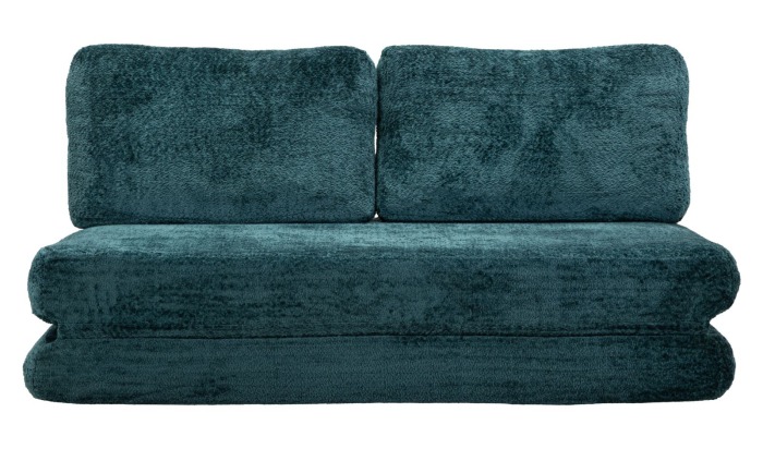 Canapea extensibila verde petrol stofa boucle 150 cm [2]