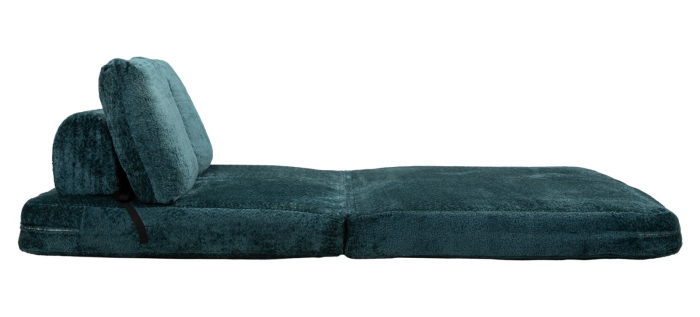 Canapea extensibila verde petrol stofa boucle 150 cm [10]