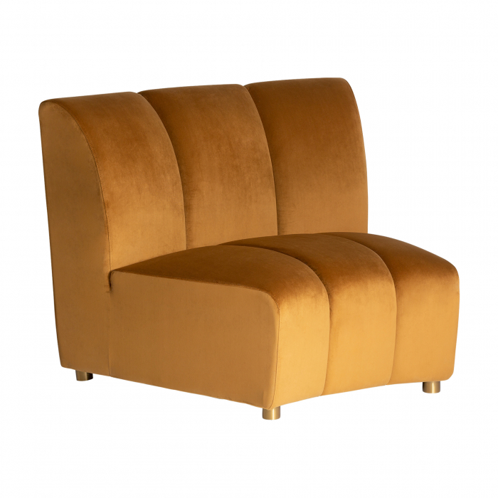 Canapea modulara Art Deco catifea mustar|Canapele elegante de calitate [2]