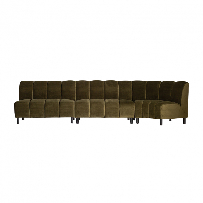 Canapea modulara Art Deco catifea verde|Canapele modulare elegante [8]
