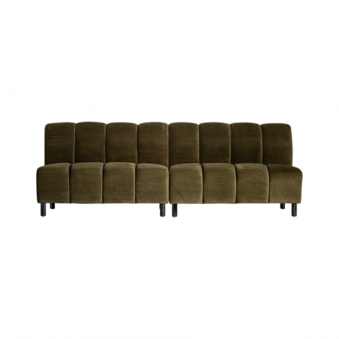 Canapea modulara Art Deco catifea verde|Canapele elegante living [8]
