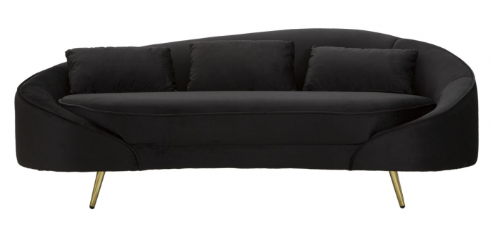 Canapea neagra eleganta living modern CreativDeco [3]