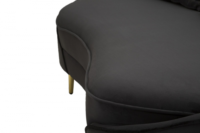 Canapea neagra eleganta living modern CreativDeco [6]