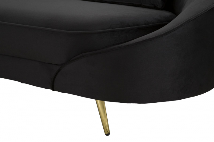 Canapea neagra eleganta living modern CreativDeco [10]