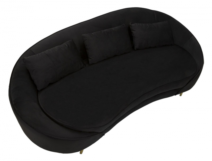Canapea neagra eleganta living modern CreativDeco [4]