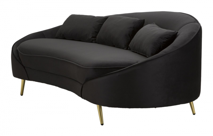 Canapea neagra eleganta living modern CreativDeco [5]