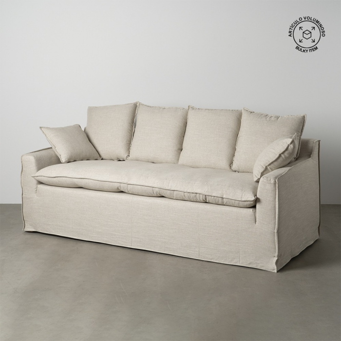 Canapea mare cu tapiterie naturala pentru decor modern|Canapele textile pentru interioare elegante [1]