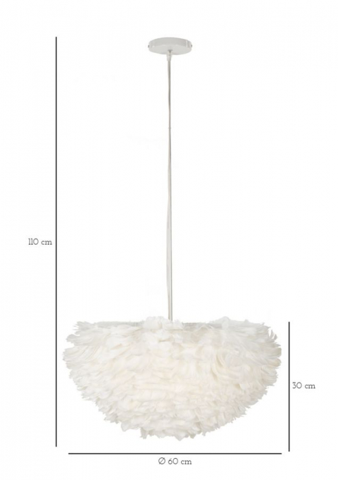 Candelabru alb cu pene CreativDeco [6]