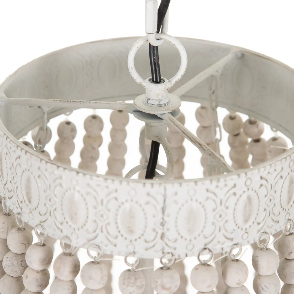 Candelabru Boho Rosario, Lemn Alb Uzat - CreativDeco.ro [3]