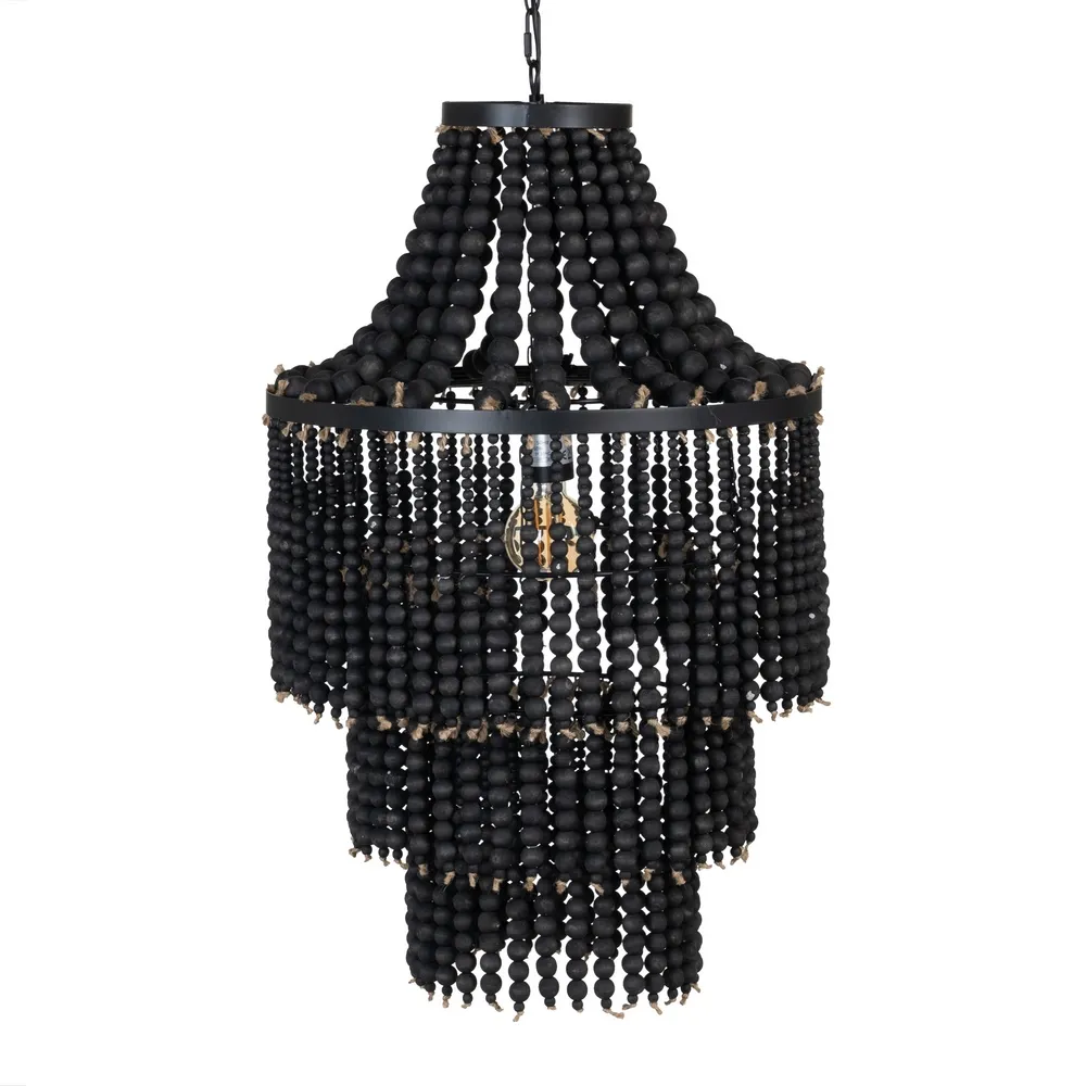 Candelabru Boho Rosario, Lemn Negru - CreativDeco.ro [1]