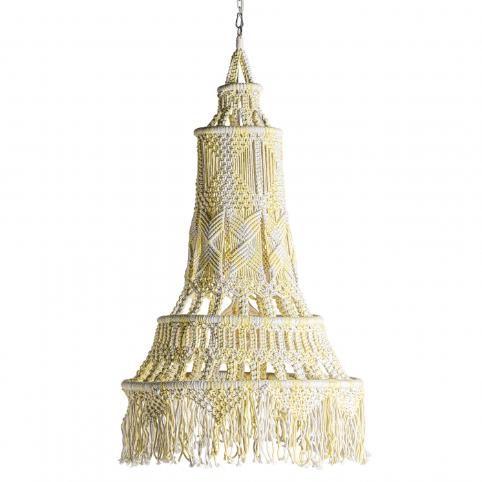 Candelabru bumbac alb etnic pliabil|Lustre exotice de calitate [1]
