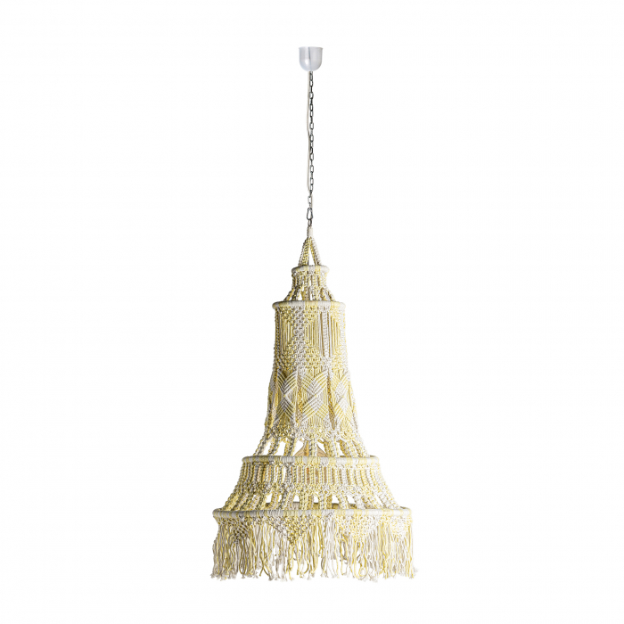 Candelabru bumbac alb etnic pliabil|Lustre exotice de calitate [2]