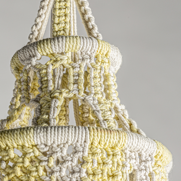 Candelabru bumbac alb etnic pliabil|Lustre exotice de calitate [5]