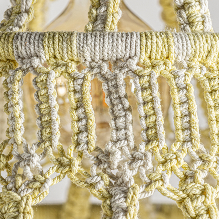 Candelabru bumbac alb etnic pliabil|Lustre exotice de calitate [3]