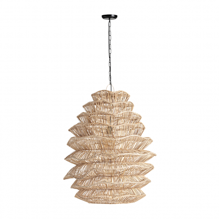 Candelabru ratan si metal|Iluminat modern|Lampi boho industriale [2]