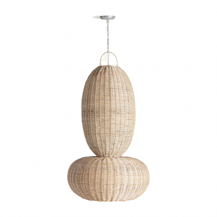 Candelabru boho ratan|Lustre relaxante naturale [8]