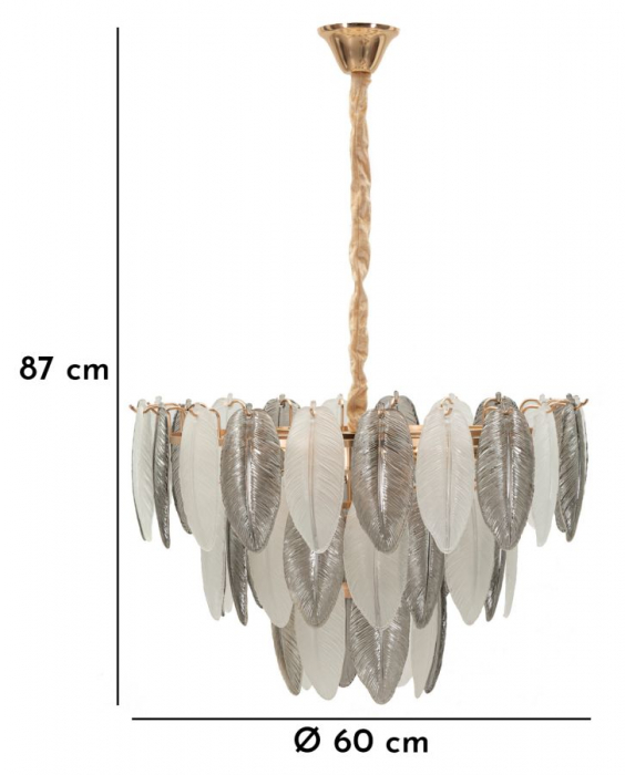 Candelabru elegant din sticlă Leafy [9]