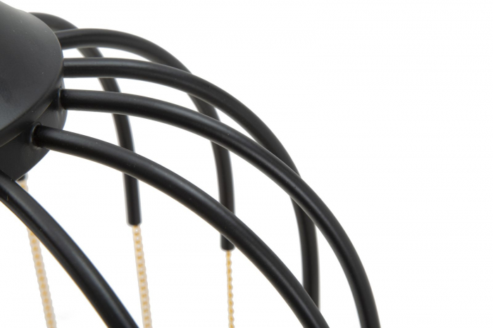Candelabru metal negru lanturi aurii bec filament 29x72 - CreativDeco.ro [2]
