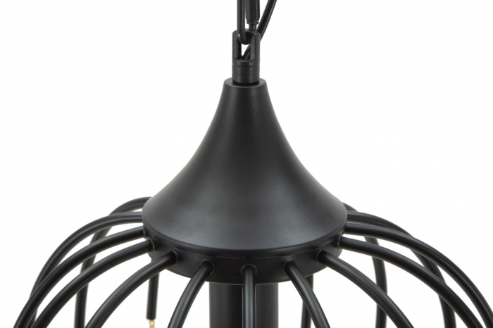 Candelabru metal negru lanturi aurii bec filament 29x72 - CreativDeco.ro [5]