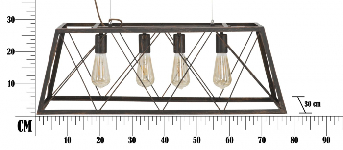 Candelabru industrial cu cusca de fier CreativDeco [14]