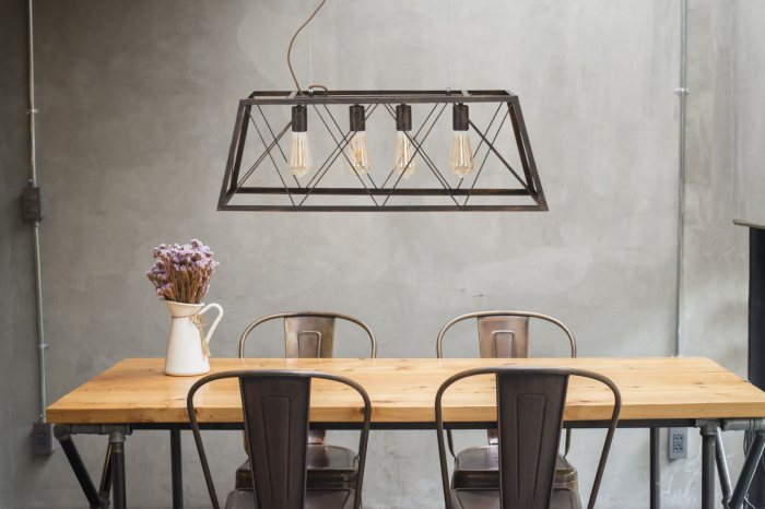 Candelabru industrial cu cusca de fier CreativDeco [15]