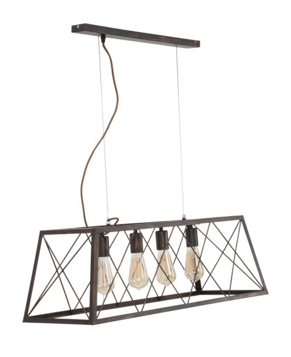 Candelabru industrial cu cusca de fier CreativDeco [9]
