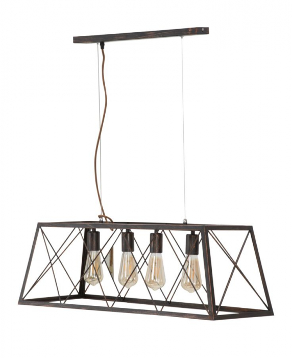 Candelabru industrial cu cusca de fier CreativDeco [10]