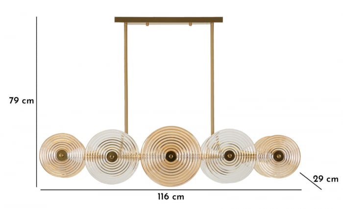 Candelabru auriu impresionant | Iluminat focal | CreativDeco [8]