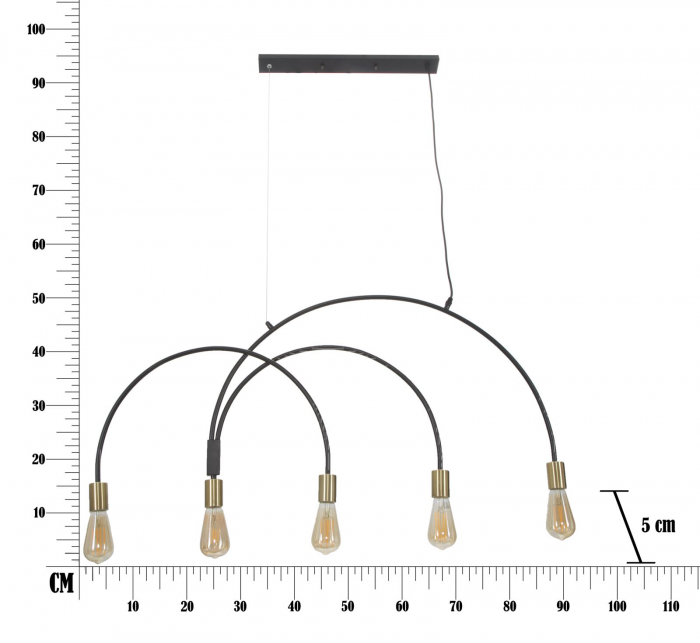 Candelabru modern negru CreativDeco [5]