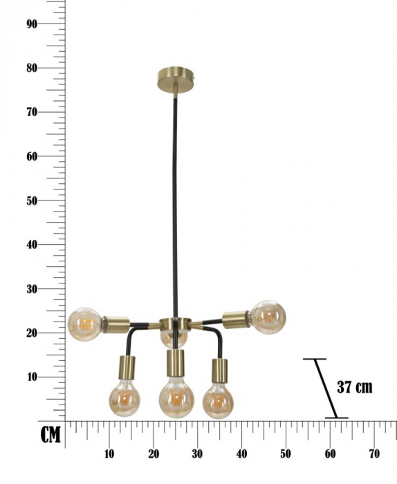 Candelabru modern auriu - CreativDeco [8]
