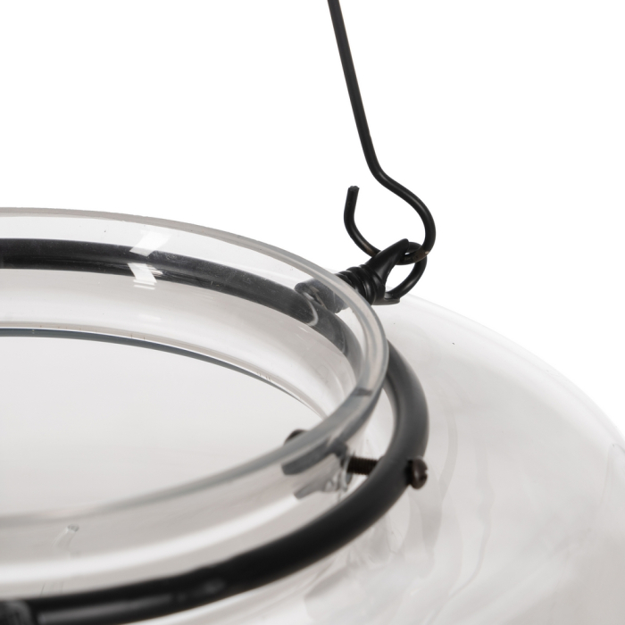 Candelabru negru cu clopot cilindric, contrast dramatic [6]