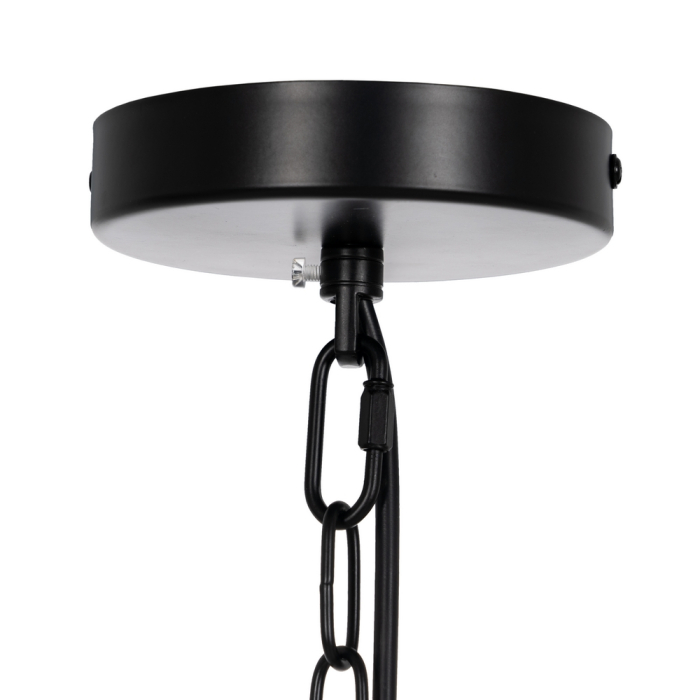 Candelabru negru cu clopot cilindric, contrast dramatic [11]