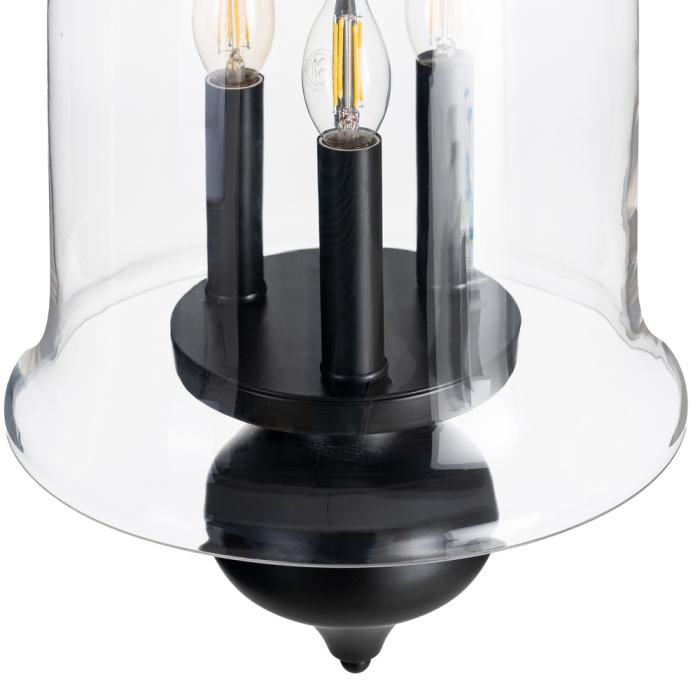 Candelabru negru cu finial sculptat elaborat [5]