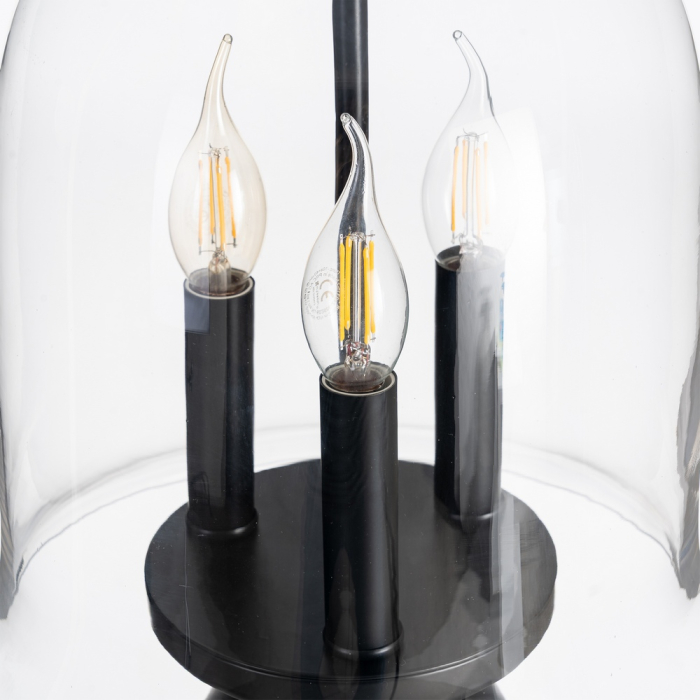 Candelabru negru cu finial sculptat elaborat [8]