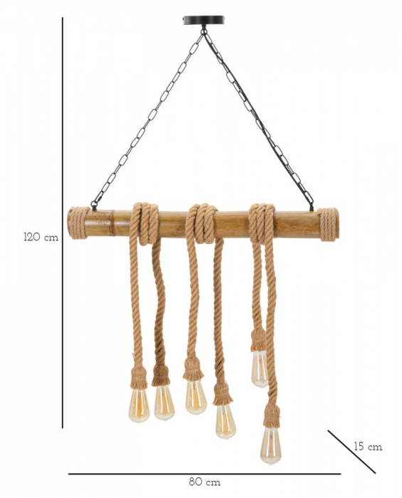 Lustra rustica boho-chic - CreativDeco [8]