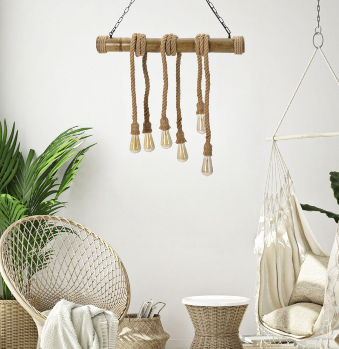 Lustra rustica boho-chic - CreativDeco [7]