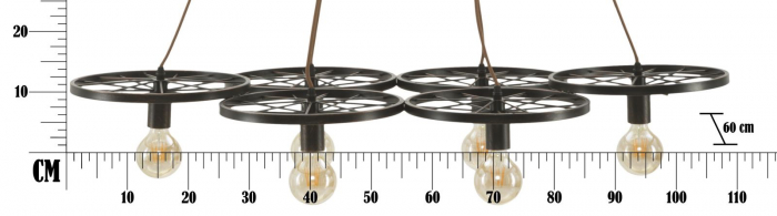 Candelabru industrial roti 6 lumini Indust Circle 110 - CreativDeco.ro [10]