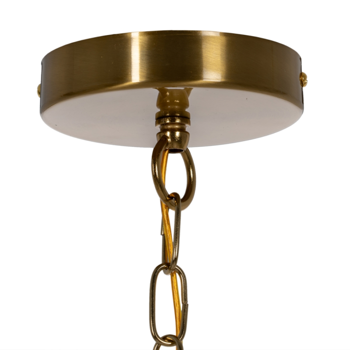 Candelabru suspendat auriu cu clopot cilindric din sticlă [4]