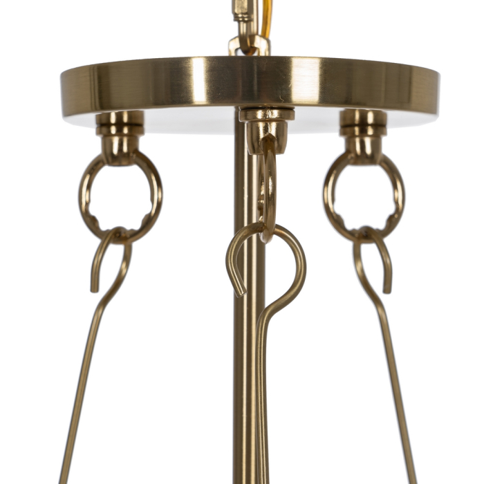 Candelabru suspendat auriu cu clopot cilindric din sticlă [5]