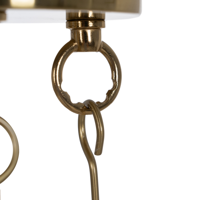 Candelabru suspendat auriu cu clopot cilindric din sticlă [11]