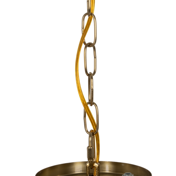 Candelabru suspendat auriu cu clopot cilindric din sticlă [12]
