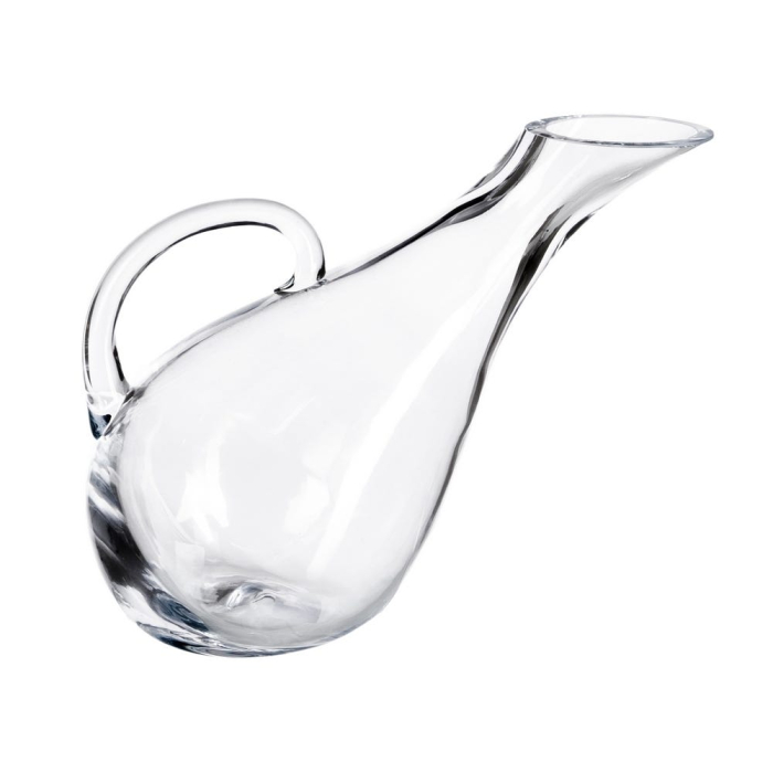 Carafă din sticlă transparentă cu mâner și gât alungit [5]