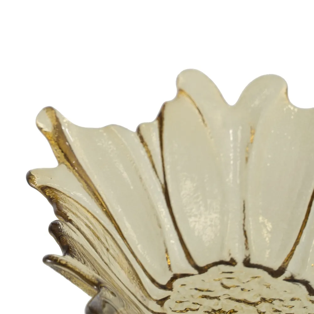 Castron festiv Flower Sticla Verde, 18cm - CreativDeco.ro [4]