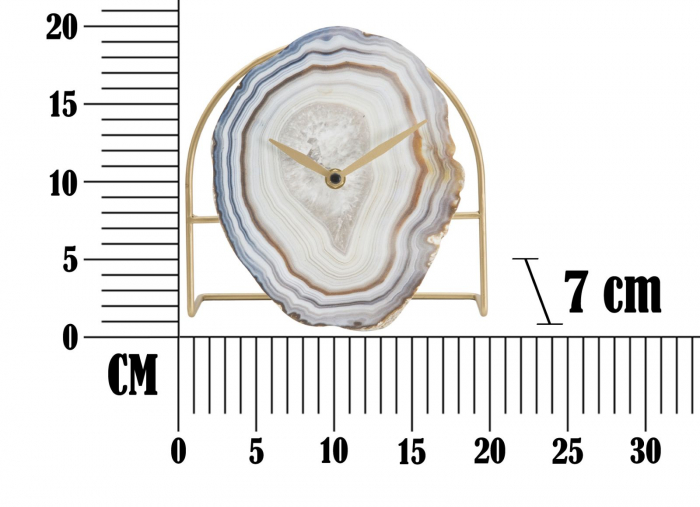Ceas Twin Agat Mineral Auriu [6]