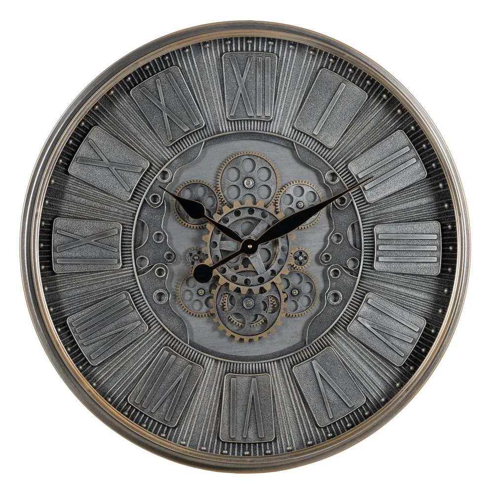 Ceas de perete Acero, metal, gri, Ixia [1]